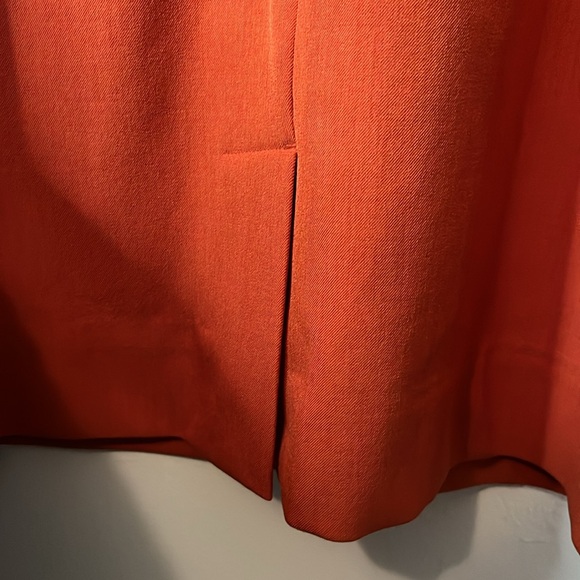 M.M Lafleur Etsuko Pencil Dress in Blood Orange Sz 8 No Belt - Picture 8 of 9